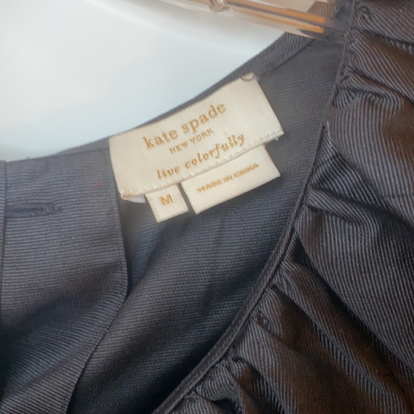 Kate Spade black ruffle blouse - Picture 3 of 5